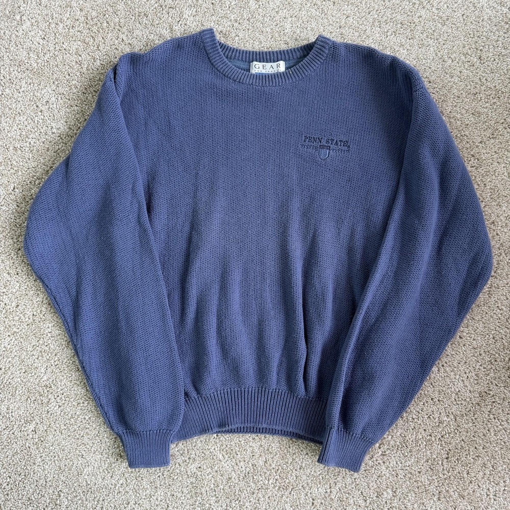 Vintage Penn State Nittany Lions Sweater Mens Small Blue NCAA Gear For Sports
